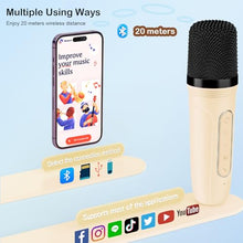 Load image into Gallery viewer, Karaoke Machine for Kids & Adults, Mini Portable Bluetooth Speaker with Microphones, Home Party Karaoke Speaker Support SD Card/USB, Gift for Brithday, and Toys for Girls/Boys