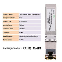 Load image into Gallery viewer, Wiitek 10G SFP+ to RJ45 Copper Modules, 1.25G/2.5G/5G/10GBase-T Ethernet Copper to SFP+ Transceiver Compatible for Intel E10GSFPT(Cat 6a/7 or Better, 30-Meter)