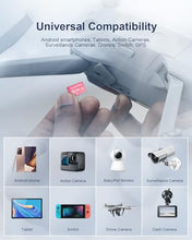 Load image into Gallery viewer, JUANWE 128GB Micro SD Card 5 Pack SD Card MicroSDXC Flash Memory Card 128 GB, A1 U3 V30 4K Video Recording 128GB TF Cards with Adapter for Phone, Dash Cam, Security Camera (5 Pack, Pink)