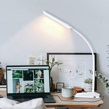 Load image into Gallery viewer, RAOYI LED Desk Lamp, 12W Dimmable Table Lamp Eye-Caring Reading Light with USB Charging Port Touch Control 5 Color Modes 6-Level Brightness Adjustable for Office Home Bedroom (White)