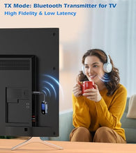 Load image into Gallery viewer, Airplane Bluetooth Adapter for Headphones, Bluetooth Transmitter for TV/PC/Flight/Gym, Wireless Music Audio Receiver for Speaker/Home Stereo/Car, KAIY Wireless 5.3 Transmitter Receiver AUX Adapter