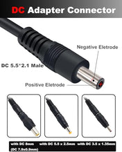 Load image into Gallery viewer, COMeap Solar Panel Adapter for Jackery, to DC 5.5x2.1mm Extension Power Cable with DC 3.5x1.35, 5.5x2.5 and 8mm Connector Compatible with MC4 Solar Panel Charger and Portable Solar Generator 5ft(1.5m)