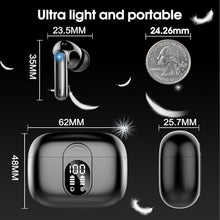 Load image into Gallery viewer, Csasan Wireless Earbuds Bluetooth 5.3 Headphones, 40H Playtime in-Ear Earphones, Mini Bluetooth Earbuds with ENC Noise Cancelling Mic, Deep Bass Stereo Ear Buds, LED Display, IPX7 Waterproof Earphones