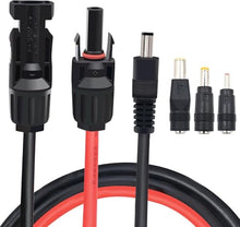 Load image into Gallery viewer, COMeap Solar Panel Adapter for Jackery, to DC 5.5x2.1mm Extension Power Cable with DC 3.5x1.35, 5.5x2.5 and 8mm Connector Compatible with MC4 Solar Panel Charger and Portable Solar Generator 5ft(1.5m)