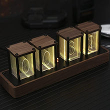 Load image into Gallery viewer, ClocTeck Nixie Tube Clock Walnut Digital Clock, Support Wi-Fi Time SYNC, Alarm & Timer, 12/24H Display, A Retro Gift for Friends