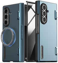 Load image into Gallery viewer, VRS DESIGN Terra Guard Modern for Galaxy Z Fold 7 (2025) – Magnetic Phone Case with Built-in Screen Protector, Rugged Dual Layer Protection & Spring-Loaded Hinge Cover (Ice Blue)