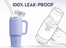 Load image into Gallery viewer, Meoky 32 oz Tumbler with Handle, Insulated Tumbler with Lid and Straw, Stainless Steel Travel Mug, Keeps Cold for 24 Hours, 100% Leak Proof, Fits in Car Cup Holder (Lilac)