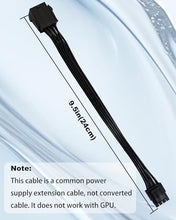 Load image into Gallery viewer, COMeap (2-Pack) CPU 8 Pin Extension Cable, Motherboard ATX CPU 8 Pin (4+4) Male to Female Adapter for Power Supply PSUs 9.5-inch(24cm)