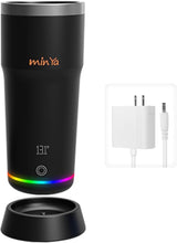 Load image into Gallery viewer, min Ya-Stainless Steel Heating Temperature Control Smart Tumbler, Large Capacity 18 Oz, 4 Adjustable Temperature Settings: 113°F, 122°F, 131°F, 144°F, Heated Coffee Mug with Lid/ 12V 3A