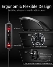 Load image into Gallery viewer, awatrue EH05-U Wired USB Headset with Noise Cancelling Microphone for PC Laptop - Headphones with In-Line Control, Lightweight, Enhanced Sound & MIC Mute