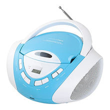 Load image into Gallery viewer, HANNLOMAX HX-320CD CD/MP3 Boombox, AM/FM Radio, USB Port for MP3 Playback, Aux-in, LCD Display, AC/DC Dual Power Source. (Blue/White)