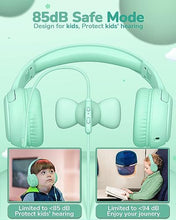 Load image into Gallery viewer, awatrue Kids Headphones for School Toddler Wired with Microphone Plug in Bulk Boys Headset Girls 3+ Year Old Green