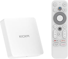 Load image into Gallery viewer, Android 11.0 TV Box, KP1 Google Certified TV Box(4K) 2GB RAM 32GB ROM with Voice Search- Support Chromecast and Dolby Audio, Bluetooth5.0 Smart Box 2024(White)