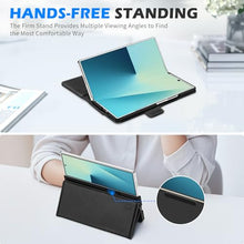 Load image into Gallery viewer, SHIELDON Case for Galaxy Z Fold7 8.0", Genuine Leather Wallet Case, RFID Blocking Card Slot, Kickstand, Magnetic Closure Protective Case Compatible with Galaxy Z Fold 7 2025 - Black