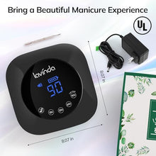 Load image into Gallery viewer, UV Light for Nails, Lavinda UV Nail Lamp 54W Rechargeable Nail Dryer Gel Polish Light with Large Touch Display, Professional Fast Curing Lamp with 4 Timer Setting Auto Sensor for Salon & Home