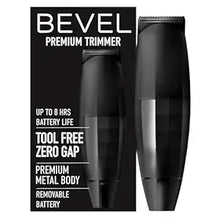 Load image into Gallery viewer, Bevel Beard Trimmer for Men - Black Edition Cordless Trimmer, 8 Hour Rechargeable Battery Life, Tool Free Adjustable Zero Gapped Blade, Barber Supplies, Mustache Trimmer