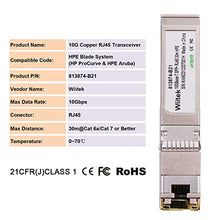 Load image into Gallery viewer, Wiitek 10G SFP+ to RJ45 Copper Modules, 1.25G/2.5G/5G/10GBase-T Ethernet to SFP+ Transceiver Compatible for HPE Blade System 813874-B21 HPE ProCurve & HPE Aruba(Cat 6a/7 or Better, 30-Meter)