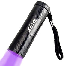 Load image into Gallery viewer, LELUOHQ Black UV Handheld Flashlights,9 LED Mini Light 395nm,Portable Pet Stain Detector for Pet Urine,Bed Bugs