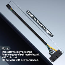 Load image into Gallery viewer, COMeap 24 Pin to 6 Pin ATX PSU Power Adapter Cable for Dell Motherboard with 6 Pin Port 13.3-inch(34cm)