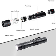 Load image into Gallery viewer, LELUOHQ LED Flashlights, 2 Pack Pocket Flashlights, High Lumens Mini Flash Lights, Small Tactical Penlight Flashlights, Handheld Flashlights, 2 Short