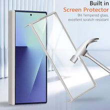 Load image into Gallery viewer, YQODSZ Wrist Strap for Samsung Galaxy Z Fold 7 Case, Finger Strap Full-Body Case with Kickstand Hinge Protection HD Screen Protector Raised Edge Protection Anti-Scratch Stand Cover for Z Fold 7 White