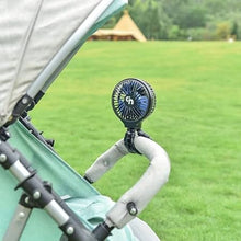 Load image into Gallery viewer, HomeLifairy Battery Operated Stroller Fan Flexible Tripod Clip On Fan with 3 Speeds and Rotatable Handheld Rechargeable Personal Portable Fan for Baby Car Seat Crib Bike Treadmill (Black)