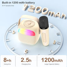 Load image into Gallery viewer, Karaoke Machine for Kids & Adults, Mini Portable Bluetooth Speaker with Microphones, Home Party Karaoke Speaker Support SD Card/USB, Gift for Brithday, and Toys for Girls/Boys