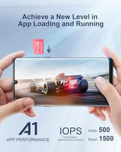 Load image into Gallery viewer, JUANWE 128GB Micro SD Card 5 Pack SD Card MicroSDXC Flash Memory Card 128 GB, A1 U3 V30 4K Video Recording 128GB TF Cards with Adapter for Phone, Dash Cam, Security Camera (5 Pack, Pink)