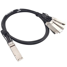 Load image into Gallery viewer, Wiitek 3 Meters QSFP+ to 4 SFP+ DAC Breakout Cable, QSFP-4SFP10G-CU3M, 40G QSFP+ Direct Attach Copper Cable, 30AWG Black, for Cisco, Ubiquiti, D-Link, Juniper, Huawei, Mellanox, Mikrotik, Extreme