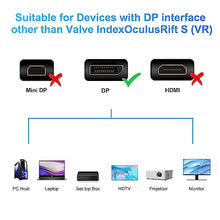 Load image into Gallery viewer, DGHUMEN 8K DisplayPort Extension Cable 6Feet, DisplayPort 1.4 Male to Female Extension Cable, Braided DP to DP Extended Cord, Supports 8K@60Hz,4K@120Hz (Grey, 6 Ft)