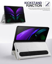 Load image into Gallery viewer, OCASE Compatible with Samsung Galaxy Z Fold7 Wallet Case with S Pen Holder, PU Leather Flip Folio Phone Cover with Card Slots, RFID Blocking, Kickstand & Wrist Strap for Z Fold 7 2025, Silvery