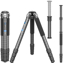 Load image into Gallery viewer, Carbon Fiber Tripod for Camera, Heavy Duty Tripod, Professional Camera Tripod Monopod with Center Column, 10-Layer Carbon Fiber Tube, WEYLLAN GX9 Max Tube Dia 40mm for DSLR Camera Telephoto Lens