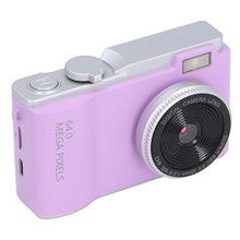 Load image into Gallery viewer, 48MP Digital Camera, 1080P Compact Selfie Camera with 2.4 Inch Screen, 16x Zoom and Anti Shake for Travel, Retro Style Portable Digital Video Camera with Fill Light (Purple)_2303