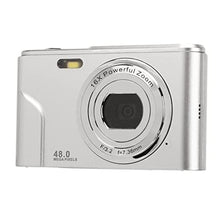 Load image into Gallery viewer, 48MP Digital Camera 16X Zoom, 1080P, 2.4 Inch Display, Compact Camera for Travel, Graduation, Wedding Ceremonies (Silver)_3313