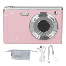 Load image into Gallery viewer, 4K Digital Camera with 16X Zoom, 50MP Autofocus Compact Camera, Anti Shake Photography Camera with Fill Light for Boys Girls Kids Students, 2.8 Inch LCD Screen (Pink)_1