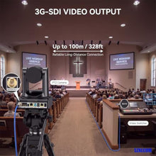 Load image into Gallery viewer, 4K PTZ Camera, 20X Optical Zoom, SDI HDMI USB LAN, AI Auto Tracking,POE, coalblack_72