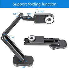 Load image into Gallery viewer, 4K USB Document Camera for Teacher, 8MP Webcam & Visualiser for A3 Size with Dual Microphones, 3-Level LED Light, Image Invert, Foldable for Live Demo, Work with Windows, macOS and Chrome OS, Black_1039
