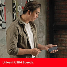 Load image into Gallery viewer, 4TB SANDISK Extreme PRO Portable SSD with USB4, Up to 3800 MB/s Read and 3700MB/s Write, USB-C, USB 3.2, Backwards Compatible, IP65 Water and Dust Resistance - SDSSDE82-4T00-G25, Black_1495