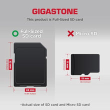 Load image into Gallery viewer, 5-Years Data Recovery GIGASTONE 128GB SD Card with USB Type C Card Reader, 4K Camera Pro, UHS-I A1 V30 U3 SDXC Memory Card, Speed up to 100MB/s, Compatible with Digital Camera, with 1 mini case, GBKCameraProSDCardPackTypeCCardReader_854