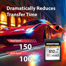Load image into Gallery viewer, 5-Years Data Recovery GIGASTONE 512GB SD Card, 4K Camera Pro MAX, Speed Up to 150MB/s, UHS-I A2 4K SDXC Memory Card High Speed 4K UHD Video Compatible with Kodak Digital Camera, with 1 Mini case, GBKCameraProMAXSDCardPack_706