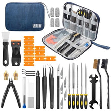 Load image into Gallery viewer, 50-Piece 3D Printer Tool Kit, 3D Printing Accessories Compatible with FDM/SLA Printers, Including Nozzle Cleaning Kit, Scraper, Deburring Tool, Files, Brushes, with Storage Case, Starter Kit_1