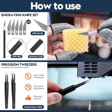 Load image into Gallery viewer, 50-Piece 3D Printer Tool Kit, 3D Printing Accessories Compatible with FDM/SLA Printers, Including Nozzle Cleaning Kit, Scraper, Deburring Tool, Files, Brushes, with Storage Case, Starter Kit_479