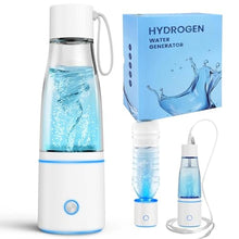 Load image into Gallery viewer, 5000PPB Hydrogen Water Bottle Generator 3 in 1 Hydrogen Water Generator Machine with SPE & PEM Technology Portable Hydrogenated Water Bottle Inhalation for Healthy Hydration/White_1