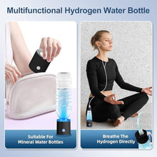 Load image into Gallery viewer, 5000PPB Hydrogen Water Bottle Generator 3 in 1 Hydrogen Water Generator Machine with SPE & PEM Technology Portable Hydrogenated Water Bottle Inhalation for Healthy Hydration/Black_5417
