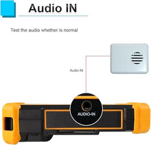Load image into Gallery viewer, CCTV Camera Tester Support 8MP TVI CVI AHD CVBS Analog Camera Tester 4.3 inches Screen RS485 PTZ Control Audio Test 12V Power Output