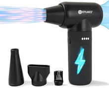 Load image into Gallery viewer, Compressed Barber Air Duster,110000RPM Portable Hand Held Mini Fan, for Cooling, Cleaning,Salon,Home, Type-C Charging, Black