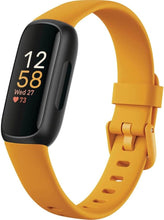 Load image into Gallery viewer, Fitbit Inspire 3 Health &-Fitness-Tracker with Stress Management, Workout Intensity, Sleep Tracking, 24/7 Heart Rate and more, Morning Glow/Black, One Size (S & L Bands Included)