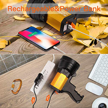 Load image into Gallery viewer, BUYSIGHT Rechargeable Spotlight,Spot Lights Hand held 800 lumens Large Flashlight Handheld Spotlight Lightweight and Super Bright Flashlight (Aluminium_Alloy Golden)