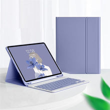 Load image into Gallery viewer, Gjinniuk Keyboard Case for Galaxy Tab A11 Plus/A9 Plus 11 Inch 2025/2023, Wireless Bluetooth Keyboard Cover Compatible for Samsung Model SM-X210/X216/X218 Galaxy Tablet A9+ with Pencil Holder Purple