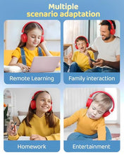 Load image into Gallery viewer, awatrue Kids Bluetooth Headphones, Wireless Headphones with HD ENC Microphone, 50 Hours Playtime, Safe Volume, Type C Fast Charging, Foldable On-Ear Headset for Children/Teens/Smart Device (Red)